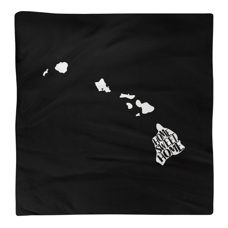 Polyester, Cotton Cities & Maps Square Napkin, Black, 10" W x 10" D, Polyester