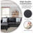 2-piece Faux Leather L-shape Lint Sectional Sofa-2012381226-2012381227