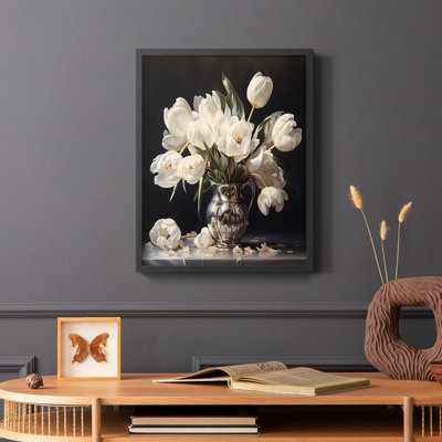 FLORAL Series DCCVII - reproduction encadrée de qualité supérieure - prête à être accrochée - aucun clou requis