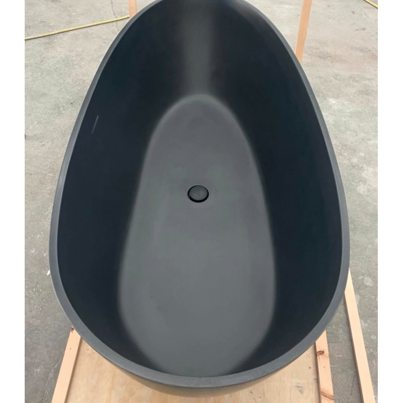 62.8'' L Soaking Bathtub, Black