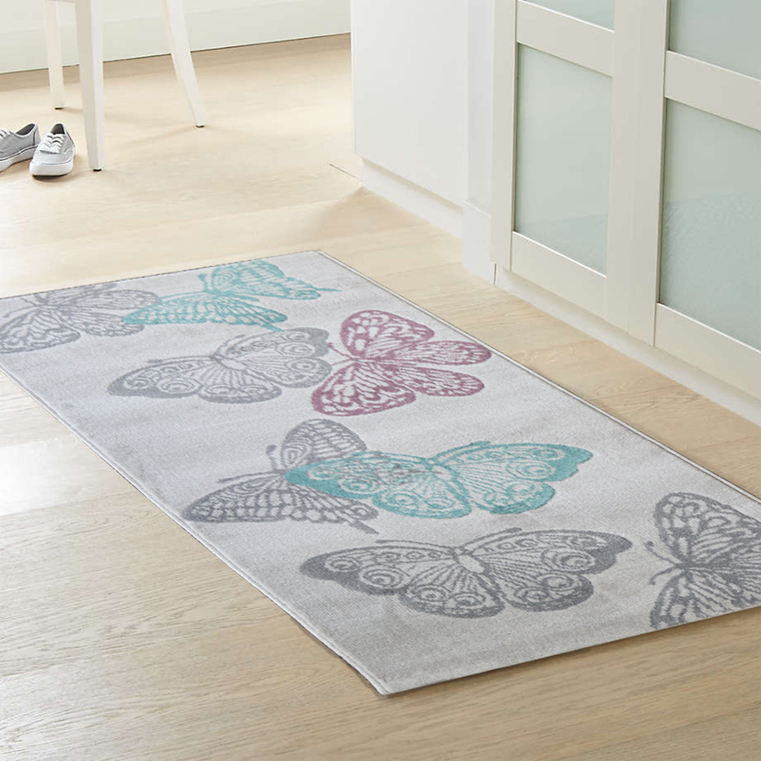 Machine Woven Grey Indoor Rug
