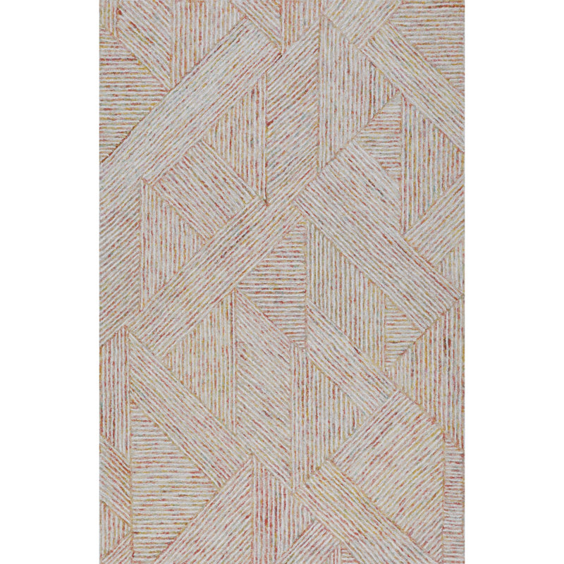 Bramble Hand-Tufted Geometric Multicolor Wool Rug, 5'6" x 8'6"