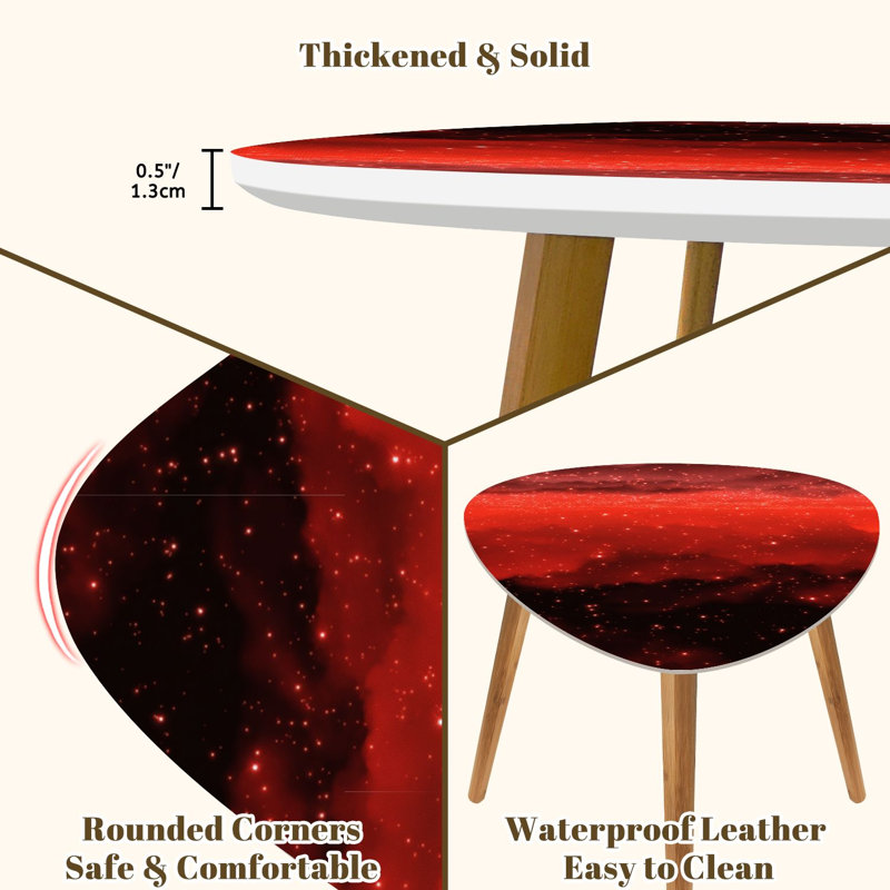 Ensemble de 2 tables basses gigognes Triangle
