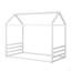 Structure de lit simple en métal de style Montessori, lit en forme de maison avec garde-corps pour enfants et tout-petits, assemblage facile, sans lattes-1763409475-1763409473