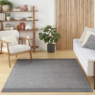 Tapis d'intérieur moderne gris sans souci Ebern Designs