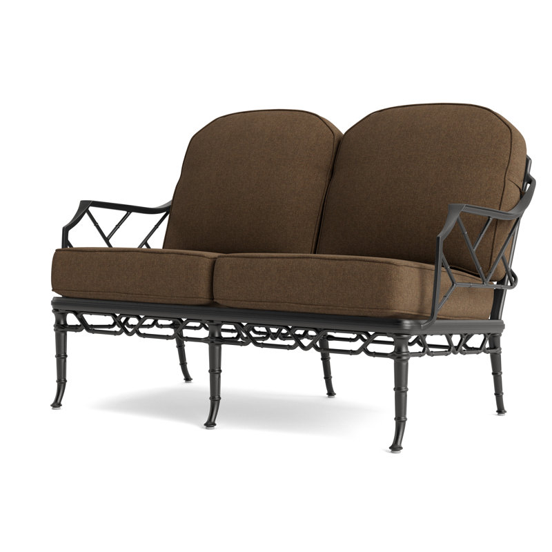 Calcutta Outdoor 2 - Seat Loveseat, Fusion Moccasian, Textured Pewter
