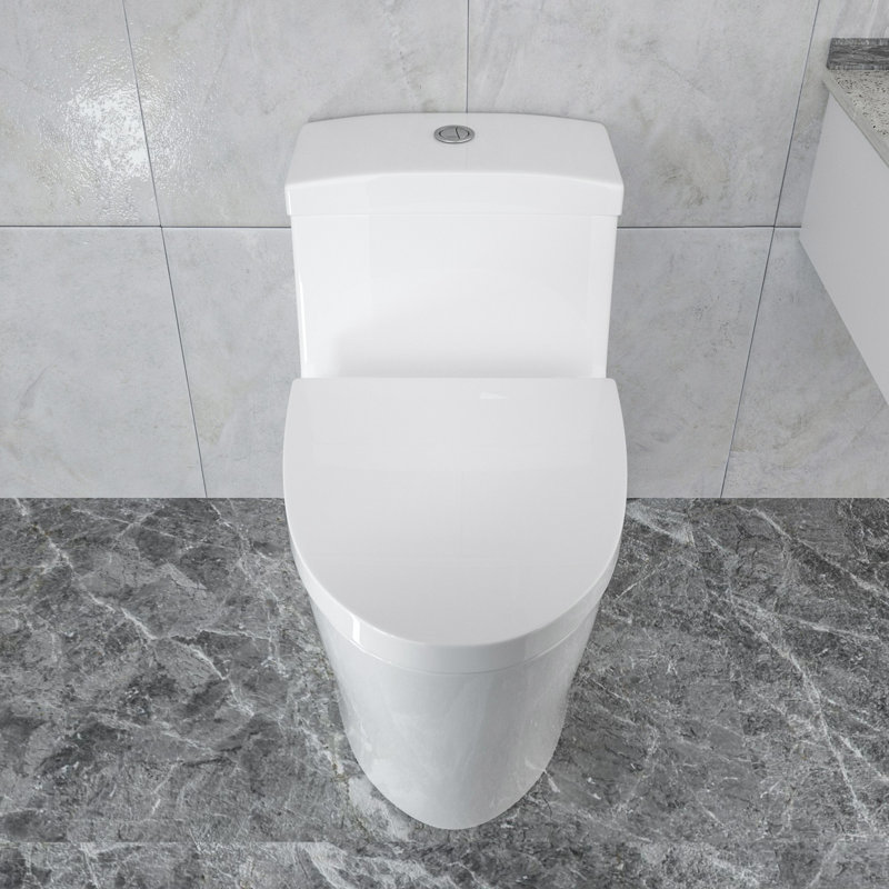 1.28 GPF Elongated One-Piece Toilet (Seat Included), Top