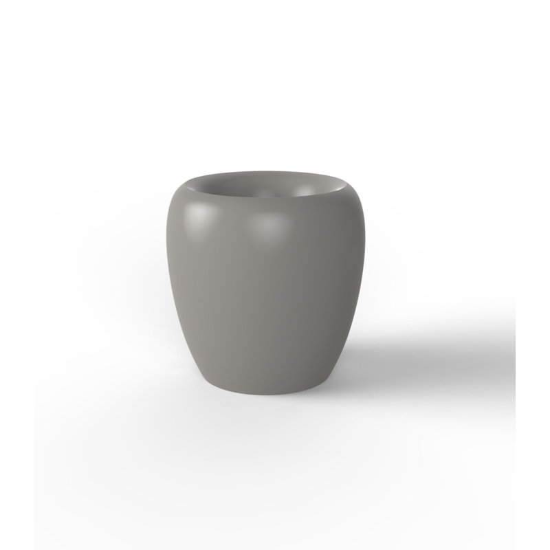 Blow Resin Pot Planter, 31.5" H x 31.5" W x 31.5" D, Taupe