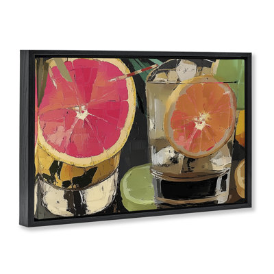 Cocktail Hour with Fruit Slices Floating Frame, design by Annabelle Hall