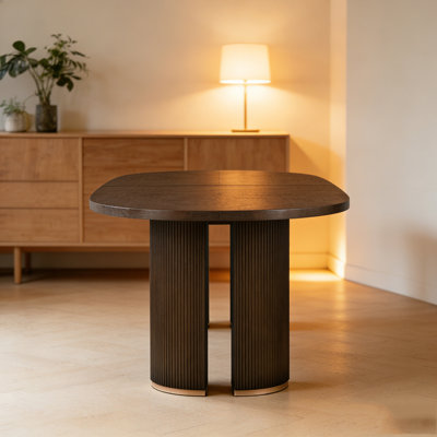 Oval Dining Table Double Pedestal