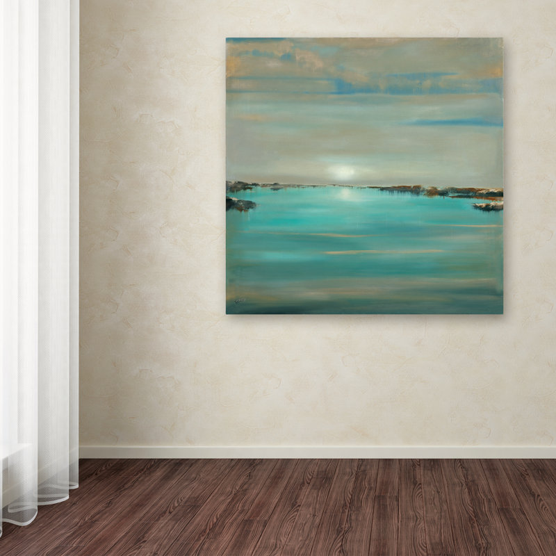 Christol 'Blue Light' Print on Wrapped Canvas, 14" H x 14" W x 2" D