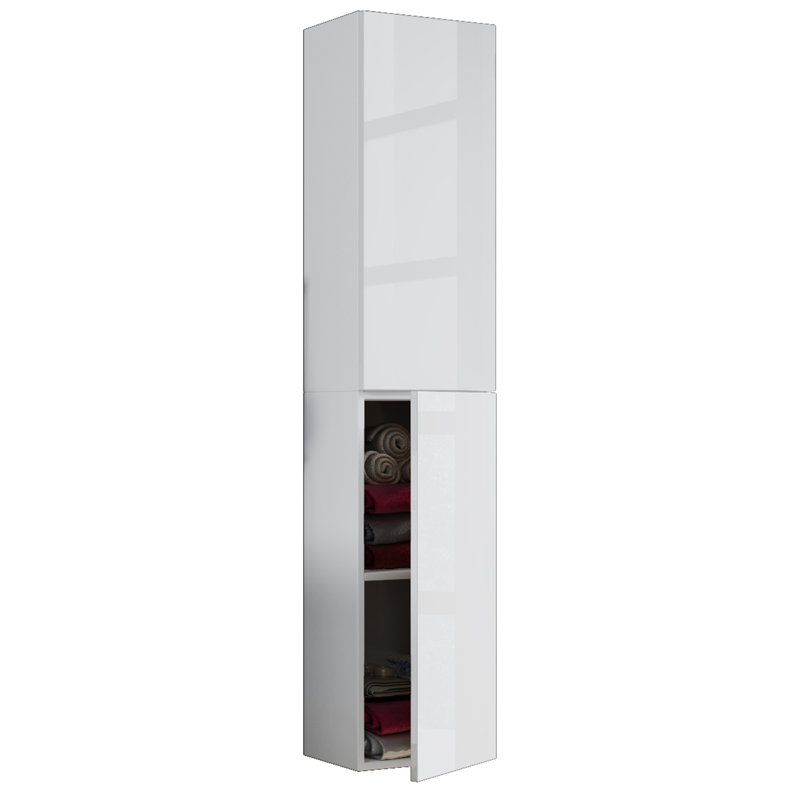 Aysheia Freestanding Bathroom Cabinet, White