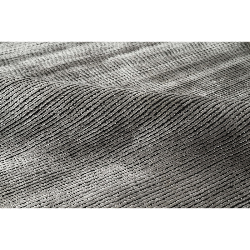 High-Quality Handwoven Black/Gray Area Rug, Rectangle 6' x 9', Black/Gray