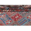 Tapis rouge / bleu en laine noué à la main de conception unique 5 pi 11 po x 9 pi 1 po New Age