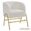 Fauteuil d'appoint Boucle Barrel, fauteuil avec pieds en métal doré