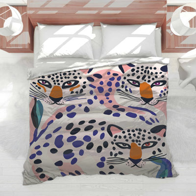 Abstract Leopards Illustration Comforter