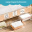 Paquet de 2 grands tiroirs de rangement empilables transparents de 27 pintes, assemblage facile de bacs de rangement en plastique, rangement sous le lit à l'épreuve de la poussière pour l'organisation des vêtements, organisation des chandails
