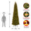 The Holiday Aisle® Downswept DouglasFir Pencil Slim Tree with Dual Color LED Lights-1055278738