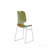 Modern Stacking Office Chair Set Of 4, Green, Made Of Polypropylene, Supports 180 Kg