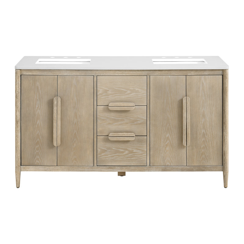 Elinor 60" Quartz Top Double Sink Vanity