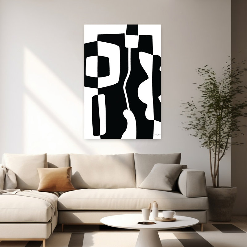 «Opposites Attirer I», art contemporain abstrait, H 60 po x l 40 po