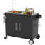 Outdoor Grill Cart with Sink and Storage Cabinet, Weather-Resistant Grill Table