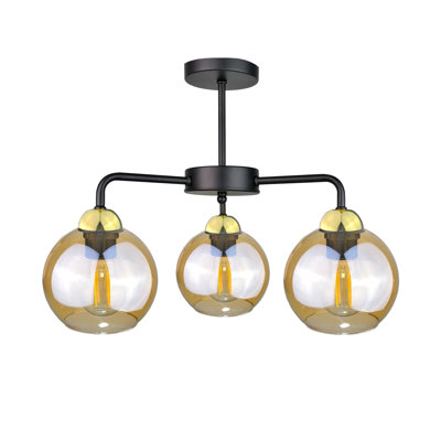 Glass Semi Flush Mount