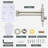 Wall Mount Pot Filler with Folding Stretchable Double Joint Swing Arm-64748029