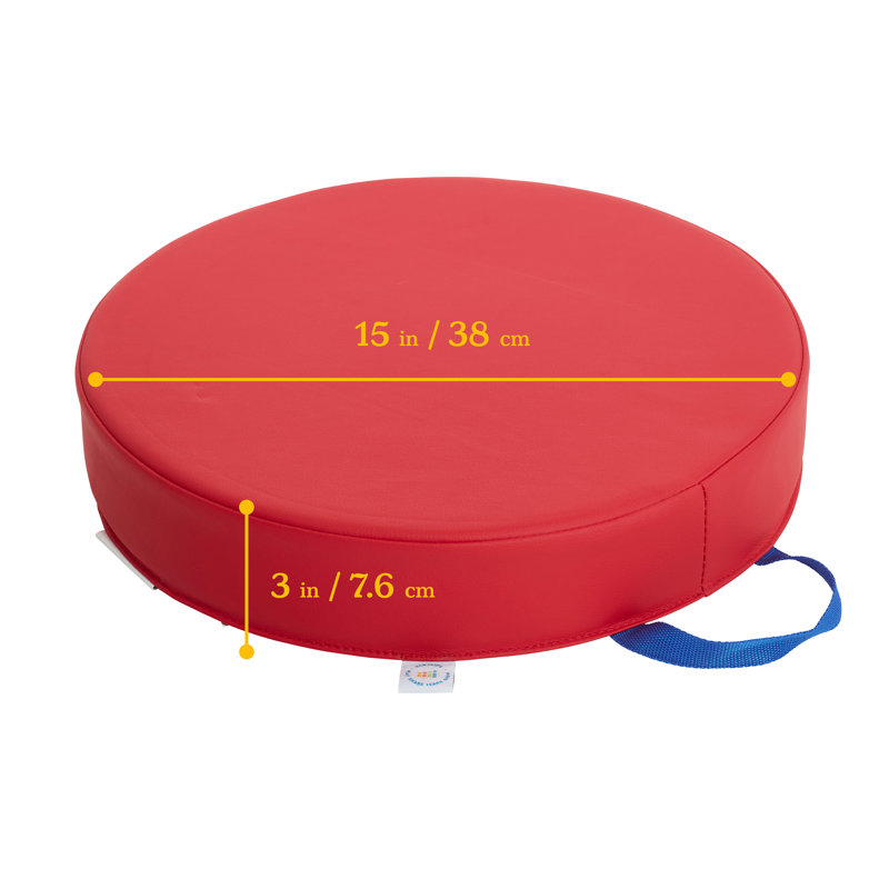 Coussins de plancher ECR4Kids SoftZone Carry Me avec poignée, siège flexible, 4 pièces, Assorted