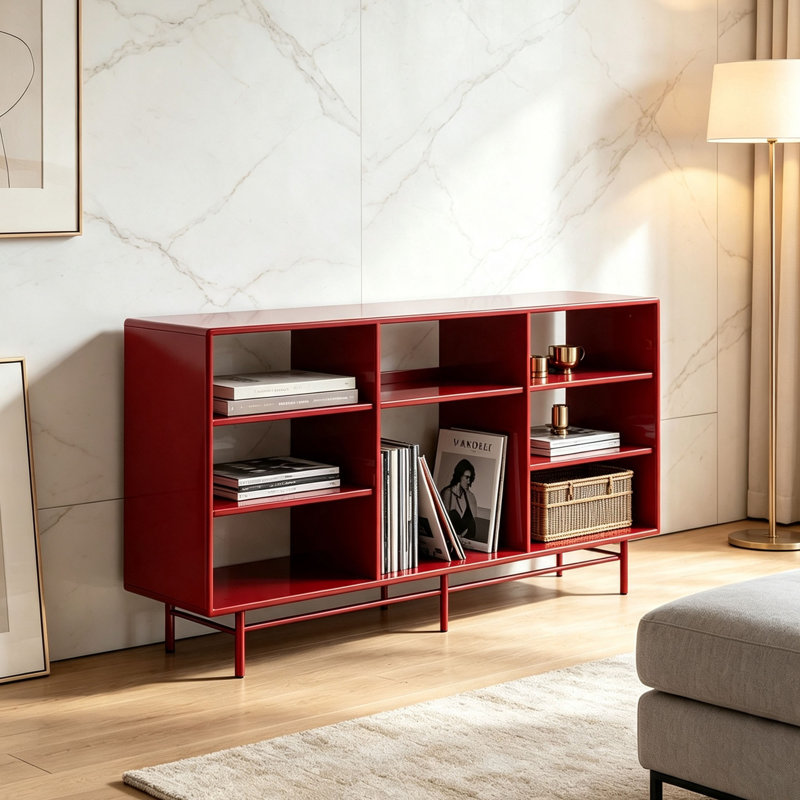 Petite bibliothèque simple de style européen, Rouge