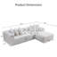 Canapé modulaire en forme de L 107,9 po avec méridienne en L, siège rembourré minimaliste moderne avec siège profond, sans assemblage requis, parfait pour le salon et la chambre à coucher