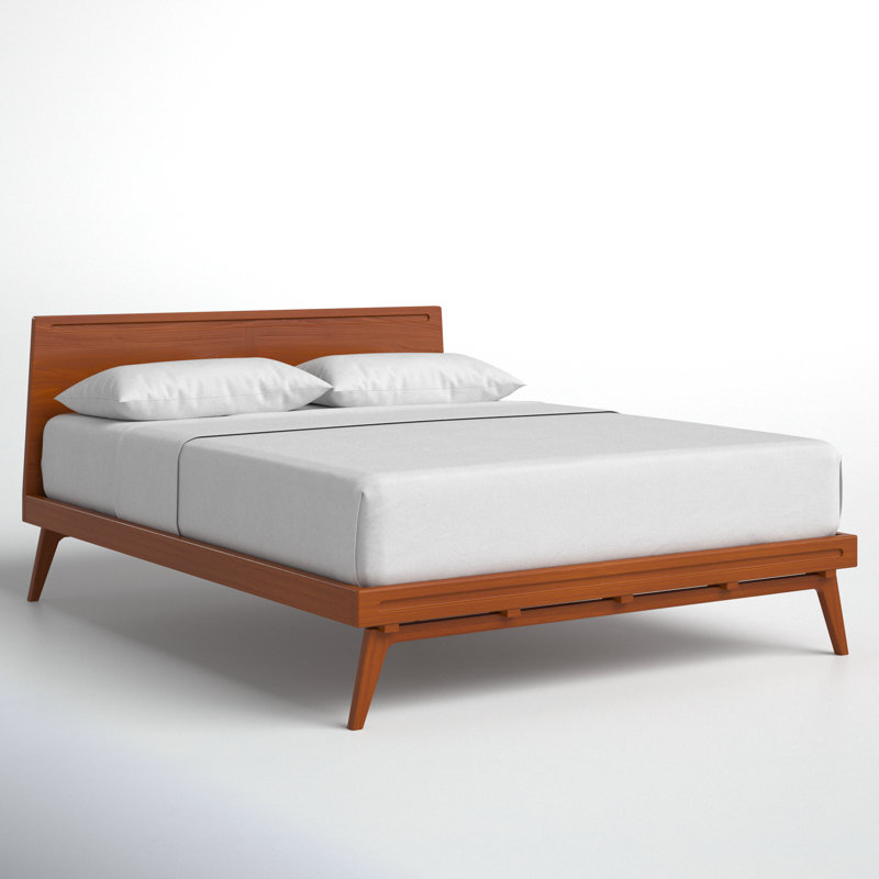 Elswick Solid Wood Platform Bed, Queen