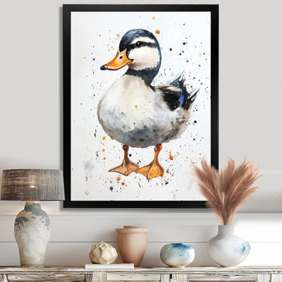 Waddling Feet Duck Watercolor - Duck Canvas Print