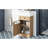 18.5" Bathroom Vanity Of Rustic Style With Reversible Resin Basin, Cabinet Build, Adjustable Inner Shelf For Customized Storage, Elegant Zinc Alloy Handles, Wood Grain Surface, Soft-Close Design