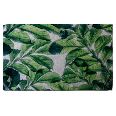 Floral Waffle Texture Tea Towel Kitchen Towel