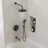 Tub and Shower Faucet Set with 9" Rainfall Shower Head and 3‑Setting Handheld Shower, Valve Included-109786361