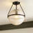 Neven 1- Light Dimmable Glass Shade Semi Flush Mount Light-1087015834