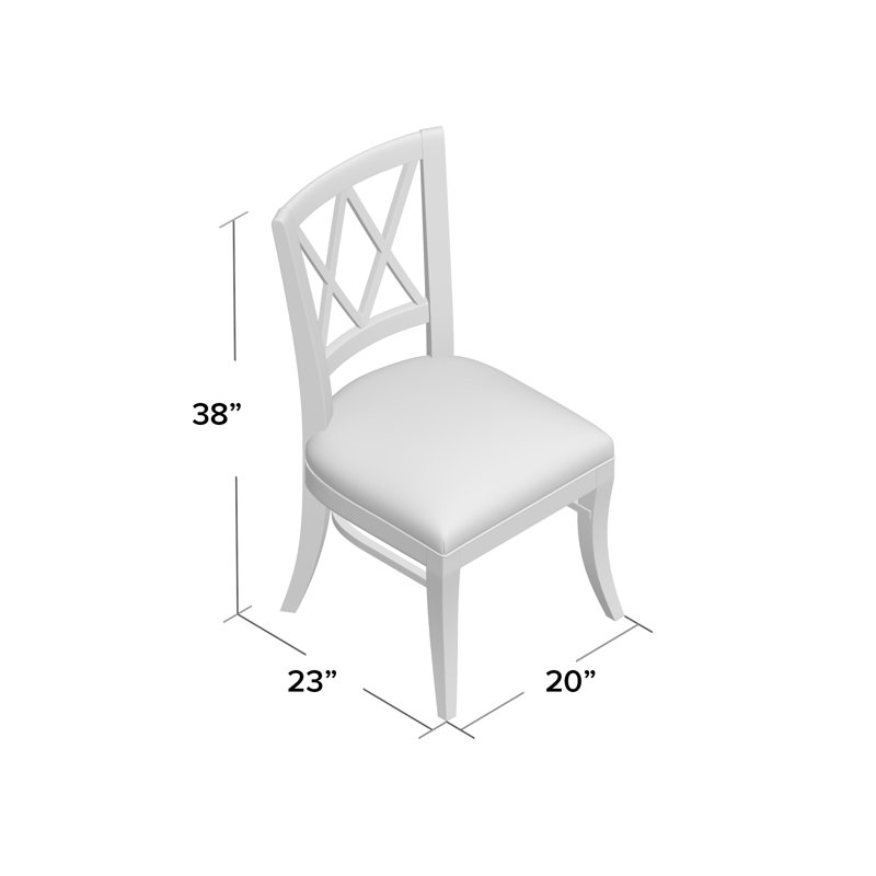 Portsmouth Cross Back Side Chair, Bark (8789 06), Espresso