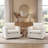 34.2" Wide Upholstered Swivel Accent Armchair-709041113
