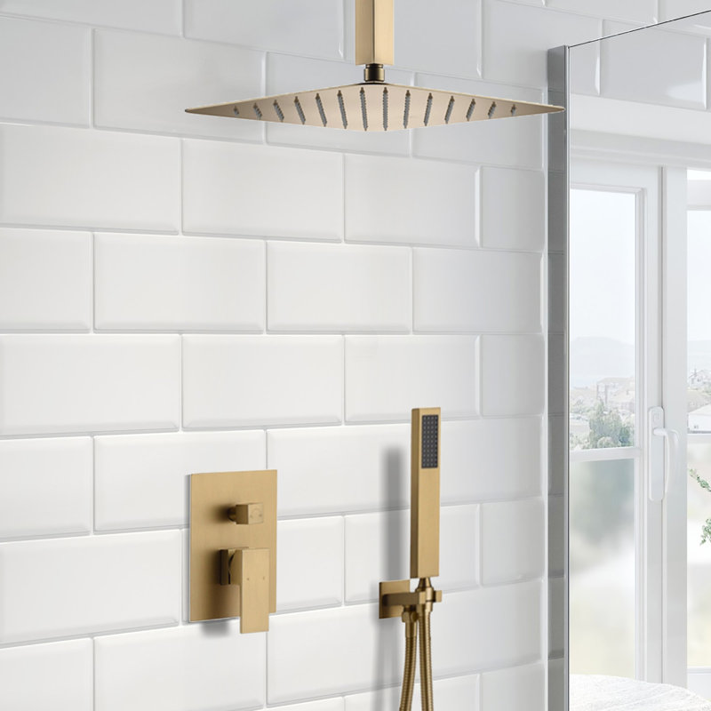 All-In-One Kit with Rough in-Valve, Brushed Gold