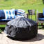 Housse pour foyer d'extérieur ronde avec cordon de serrage Hamilton - 30 po x 12 po - noir-24236706-96367637