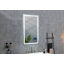 Miroir de salle de bain 60 po x 32 po à DEL avec antibuée et capteur tactile - Miroir mural moderne sans cadre pour meuble-lavabo, salle de douche ou vestiaire-1402320299