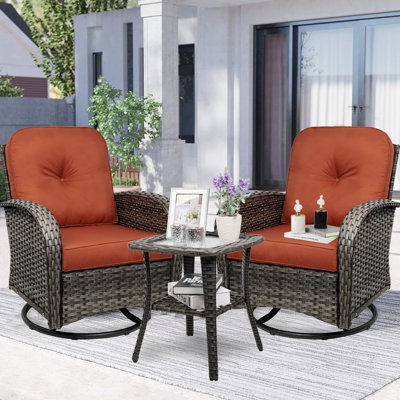 Anup Wicker Outdoor Rocker Chair