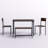 Pickell 4-Person Dining Table Set, 2 Chairs With Backrest,2-Person Bench With Storage Rack-961852169