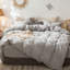 Ensemble de housse de couette légère avec fermeture à glissière 8 attaches 100% coton lavé MooMee-111275688-109236630