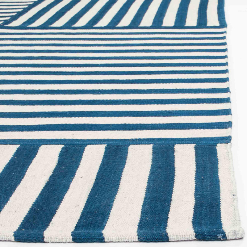 Ralph Lauren Canyon Stripe Patch Wool Striped Rug, Rectangle 6' x 9'