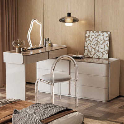 Makeup Vanity with Light mirror,8 drawers