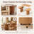 Extendable 35.43'' - 82.68''  Oval Dining Table with Hidden Storage, on Casters， for 2–10 People