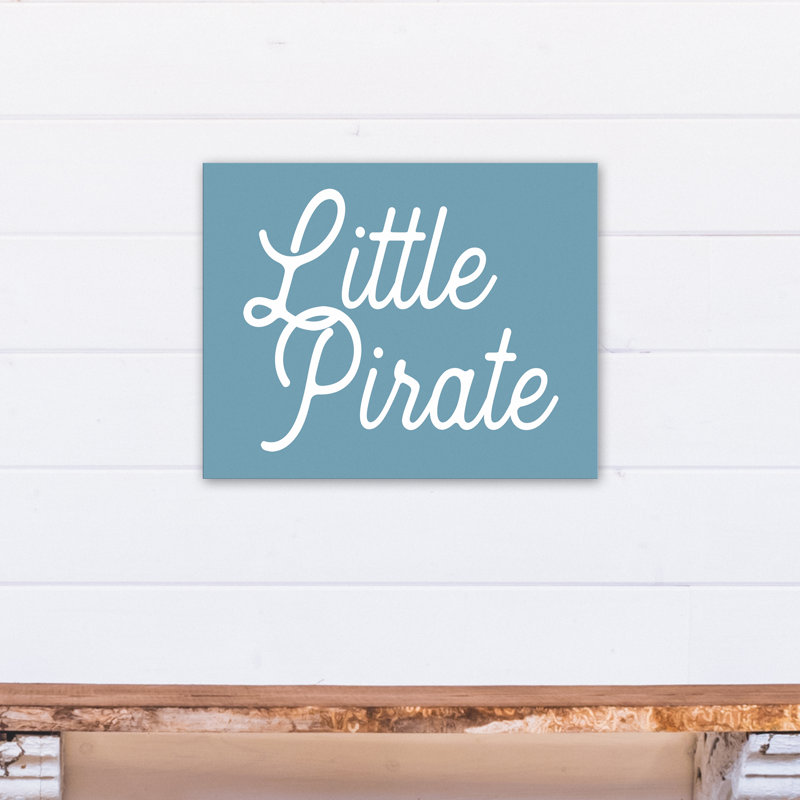 Art sur toile little pirate Briggs, H 16 po x l 20 po x P 1,25 po, Bleu