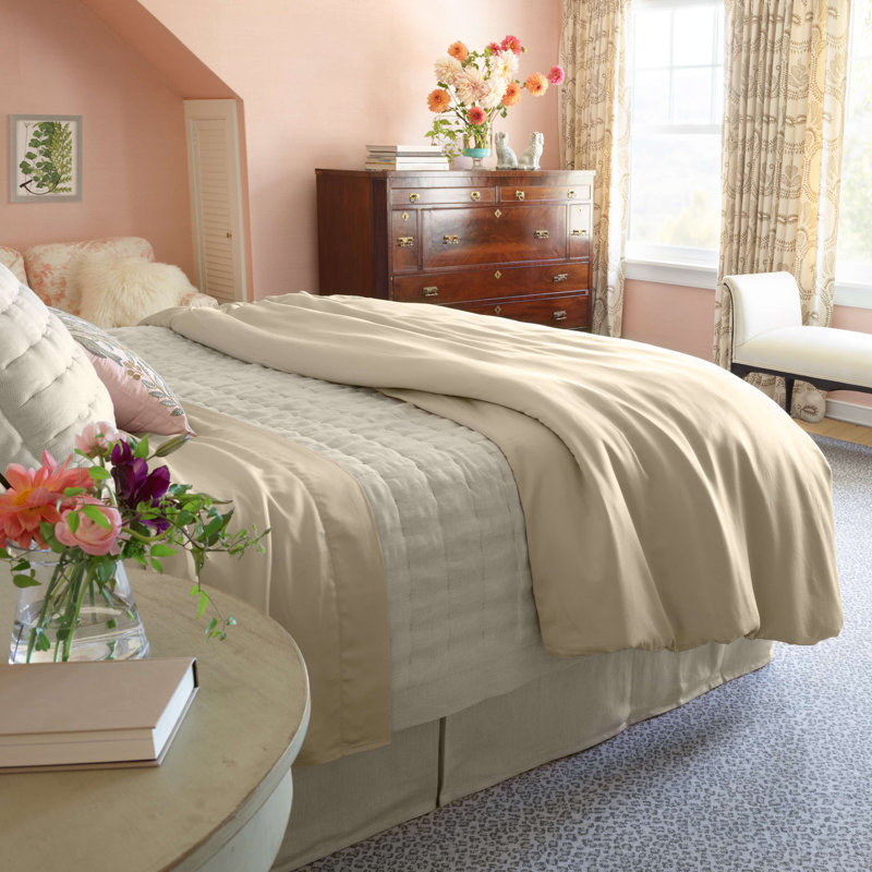 Silken Solid Duvet Cover, Twin/Twin XL Duvet Cover, White